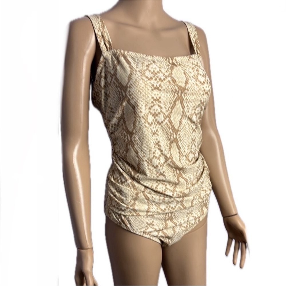 NWT Snakeskin Print One-Piece Swimsuit - Picture 5 of 14